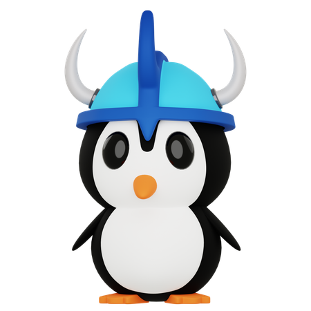 Pinguim viking  3D Icon