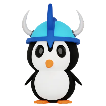 Pinguim viking  3D Icon