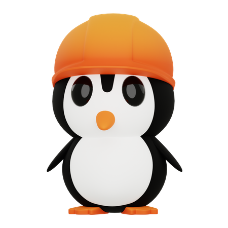 Construção pinguim  3D Icon