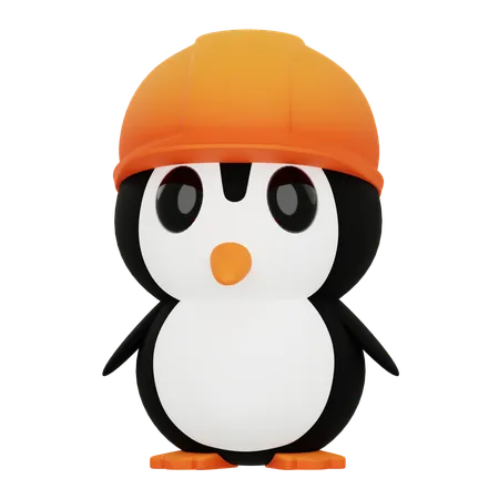 Construção pinguim  3D Icon