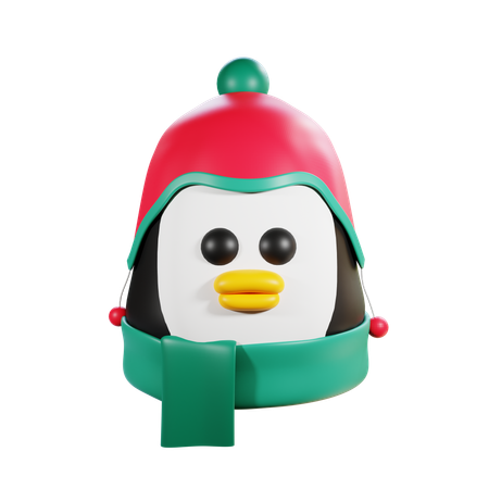 Pinguin Head  3D Icon