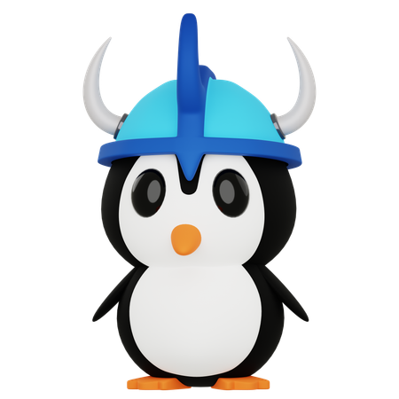 Pinguin-Wikinger  3D Icon