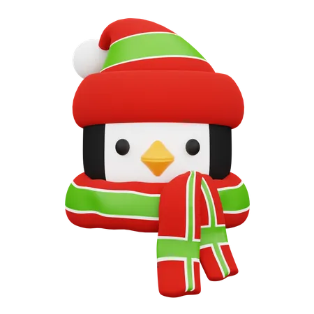 Icono 3 D De Pinguino De Navidad 3D Icon