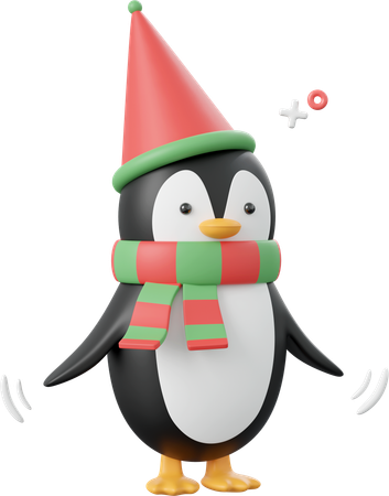 Pingüino de navidad  3D Icon