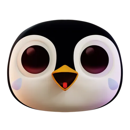 Pingüino gracioso riendo a carcajadas  3D Icon