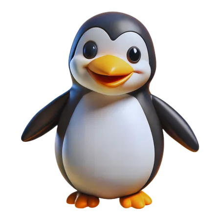 Pingüino feliz  3D Icon