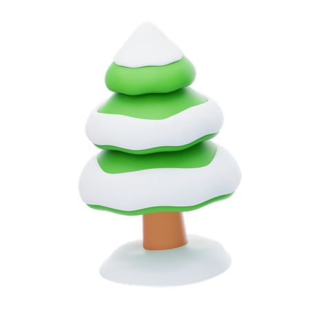 Pinheiro nevado  3D Icon