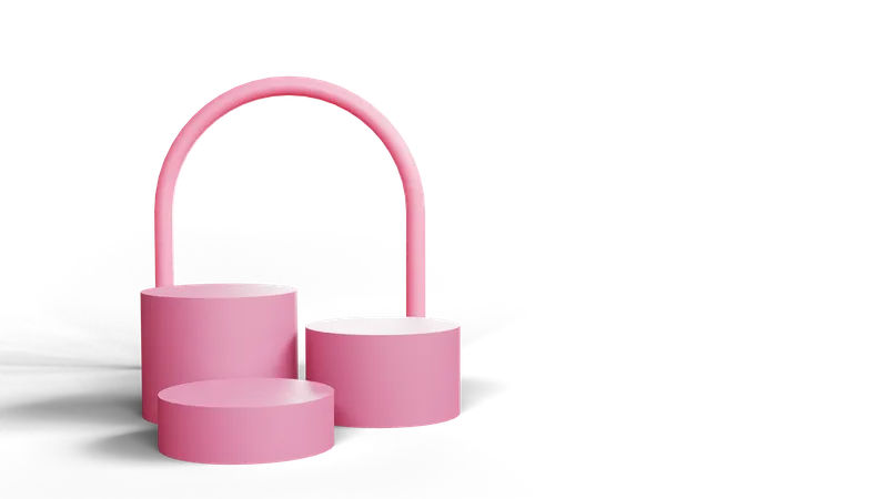 Pink Advertising Podium 3D Icon