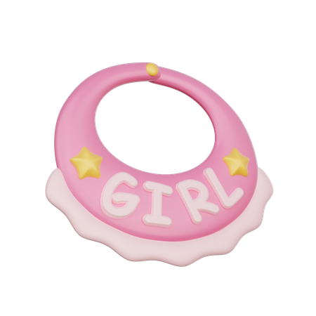 Pink Baby Bib  3D Icon