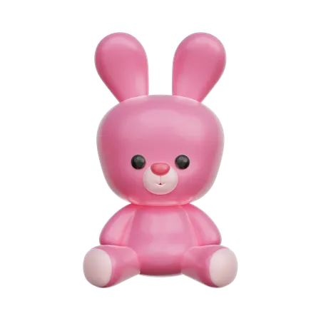 Pink Baby Bunny  3D Icon