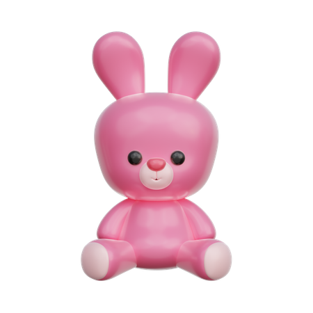 Pink Baby Bunny  3D Icon