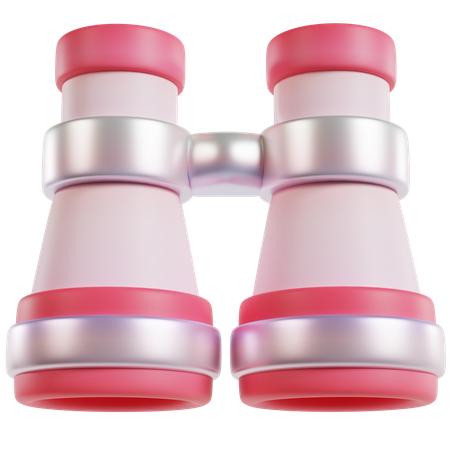 Pink Binoculars  3D Icon