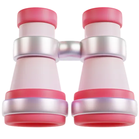 Pink Binoculars  3D Icon