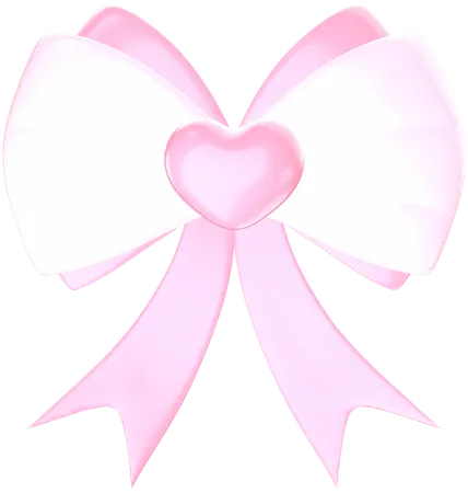 Pink Bow Ribbon  3D Icon