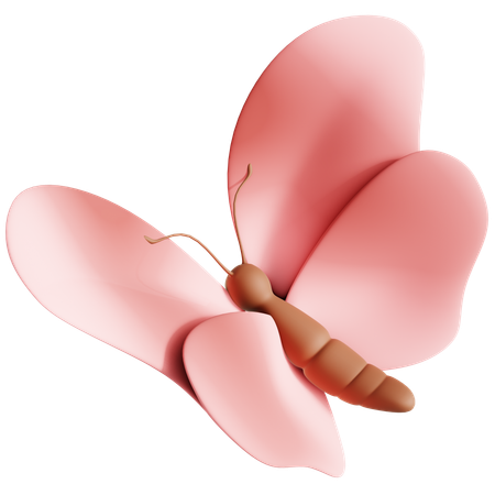 Pink Butterfly  3D Icon