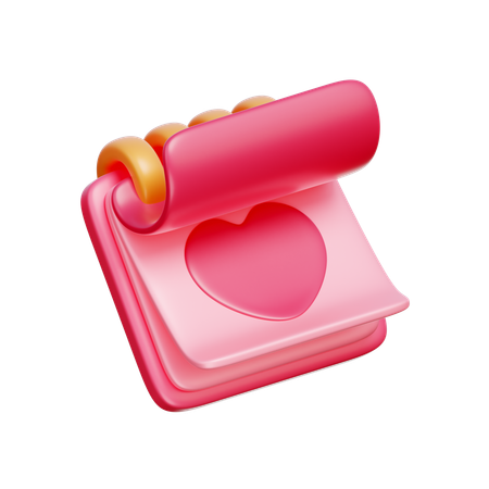 Pink Calendar  3D Icon