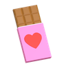 3d pink chocolate illustration