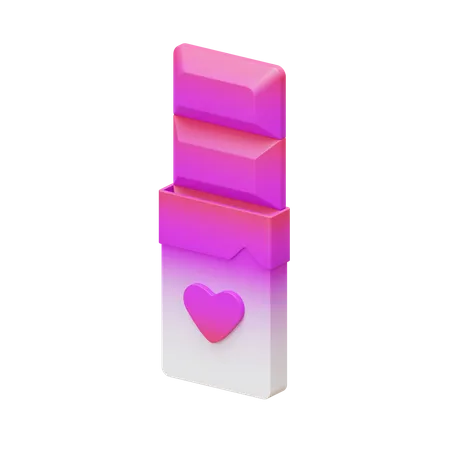Valentine Pink Chocolate Isometric 3 D Render Element Suitable For Valentines Day Theme 3D Icon