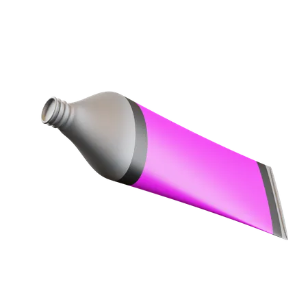 Pink Color Tube  3D Icon