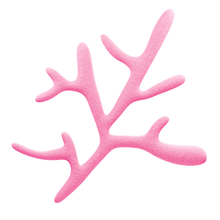 Pink Coral Abstract  3D Icon