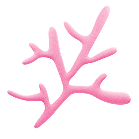 Pink Coral Abstract  3D Icon