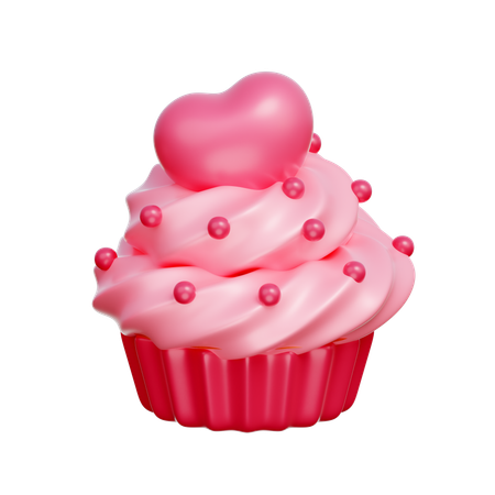 Pink Cupcake  3D Icon