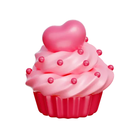 Pink Cupcake  3D Icon