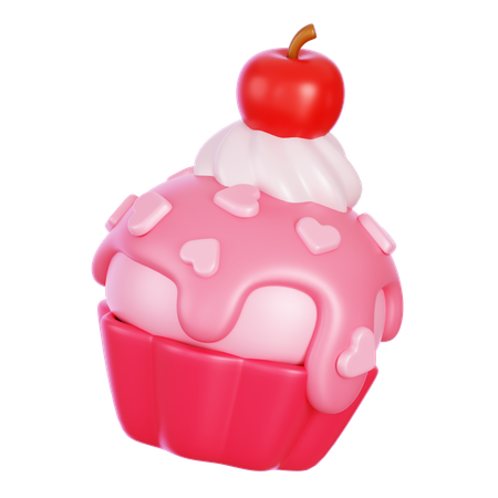 Pink Cupcake  3D Icon