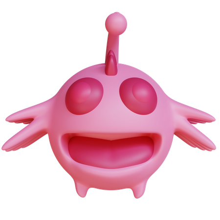 Pink Dino Monster 3D Icon