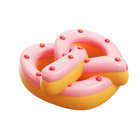 Pink donut  3D Icon