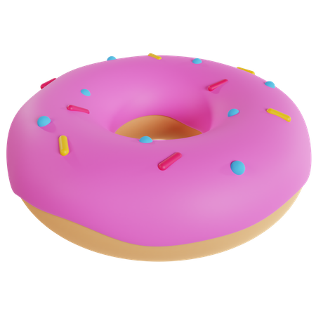 Pink Donut  3D Icon