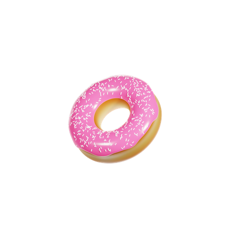 Pink Donut  3D Icon