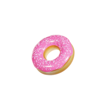Pink Donut  3D Icon