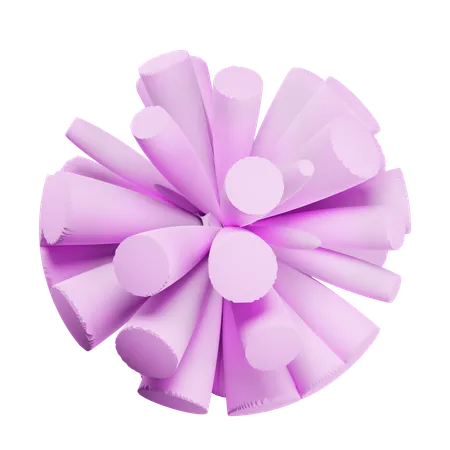 Pink Flower  3D Icon