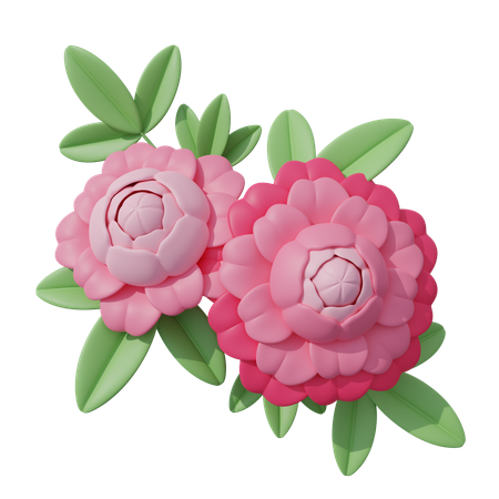 ピンクの花  3D Icon