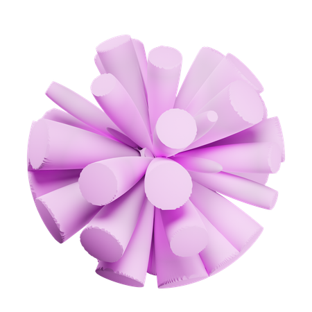 Pink Flower  3D Icon