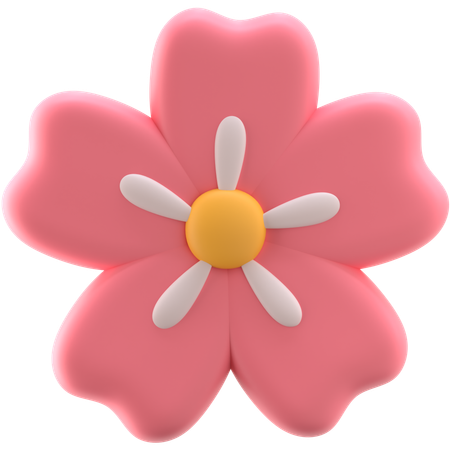 Pink Flower Petals  3D Icon