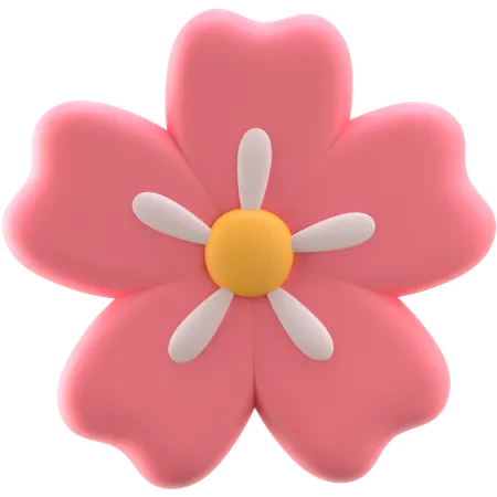 Pink Flower Petals  3D Icon