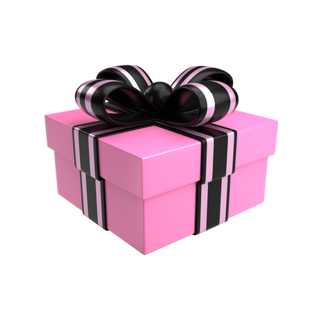 Pink Gift  3D Sticker