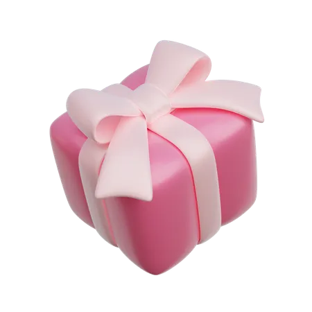 3 D Pink Gift Box Baby Gender Reveal Its A Girl Birthday Party 3 D Rendering 3D Icon