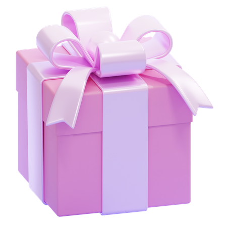 Pink Gift Box  3D Icon