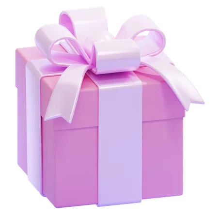 Pink Gift Box  3D Icon