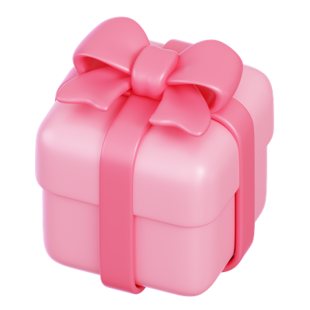 Pink Gift Box  3D Icon