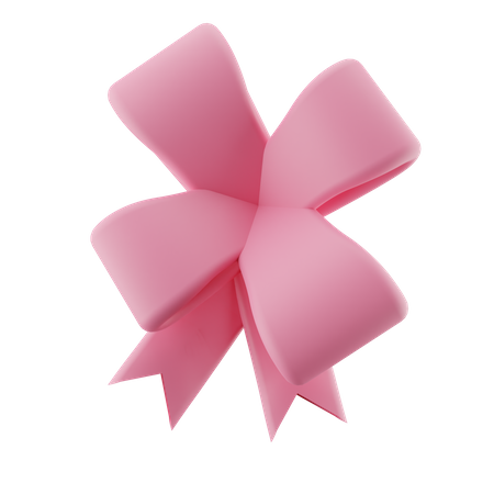 Pink Gift Ribbon  3D Icon