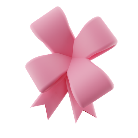 Pink Gift Ribbon 3D Icon