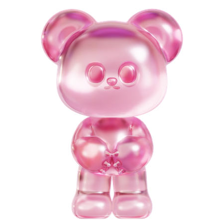 Pink Gummy Bear  3D Icon