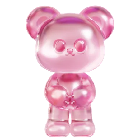 Pink Gummy Bear  3D Icon