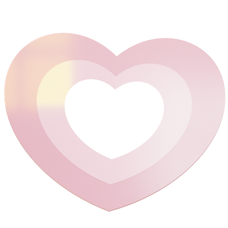 Pink Heart  3D Icon