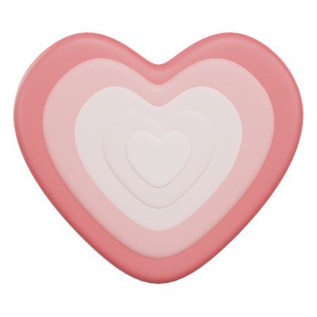 Pink Heart  3D Icon