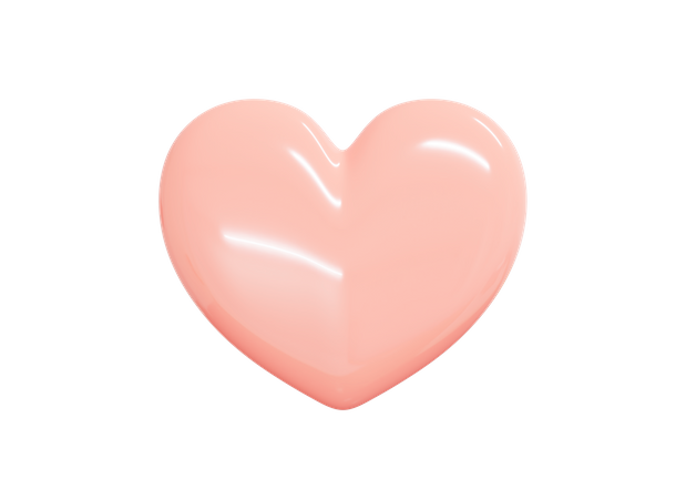 Pink Heart  3D Illustration